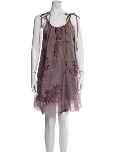 Pre-owned Lilith Silk Mini Dress In Purple