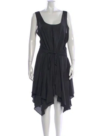 Pre-owned Lilith Square Neckline Mini Dress In Black