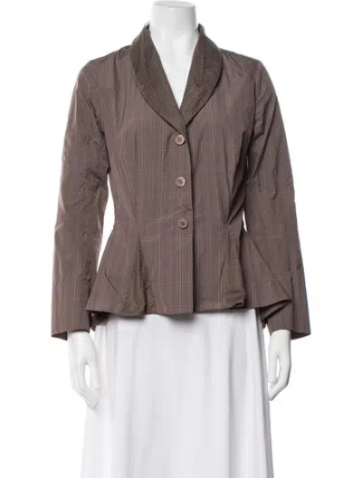 Pre-owned Lilith Striped Jacket In Brown