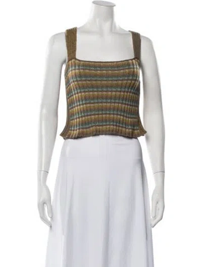 Pre-owned Lilith Striped Square Neckline Sweater In Multicolor