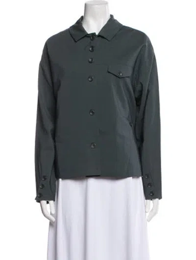 Pre-owned Lilith Virgin Wool Utility Jacket In Green