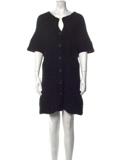Pre-owned Lilith V-neck Mini Dress In Black