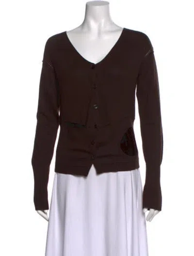 Pre-owned Lilith V-neck Sweater In Brown