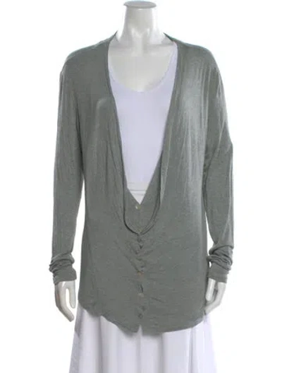 Pre-owned Lilith V-neck Sweater In Gray