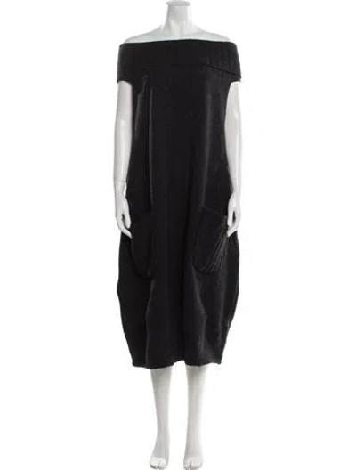 Pre-owned Lilith Wool Midi Length Dress W/ Tags In Black