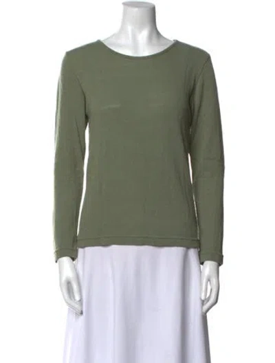 Pre-owned Lilith Wool Scoop Neck Sweater In Green
