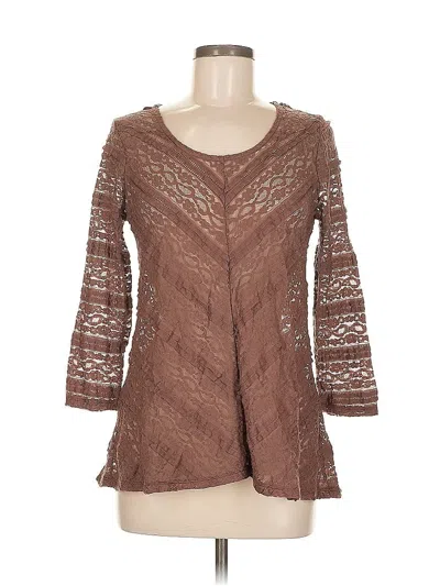 Pre-owned Lilka 3/4 Sleeve Blouse In Brown