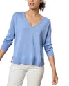 Lilla P 3/4 Sleeve Drop Shoulder Sweater In Marlin In Blue