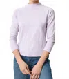 Lilla P 3/4 Sleeve Raglan Mock Neck Top In Orchid In Pink