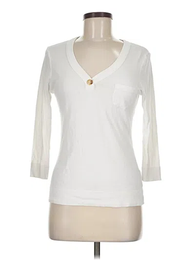 Pre-owned Lilla P 3/4 Sleeve T-shirt In Ivory