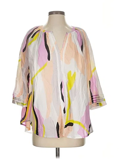 Pre-owned Lilla P 3/4 Sleeve T-shirt In Pink