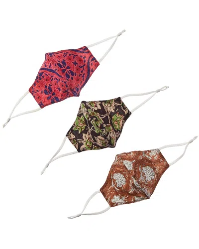 Lilla P 3pk Cloth Face Masks In Multi