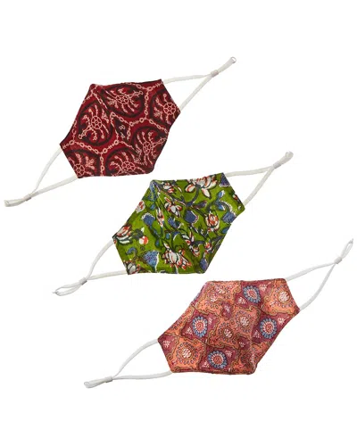 Lilla P 3pk Cloth Face Masks In Multi