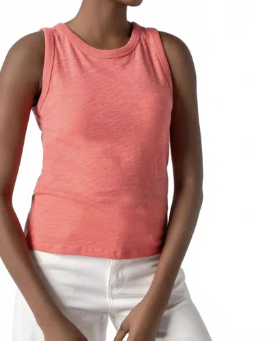 Lilla P Back Seam Tank In Reef In Orange