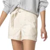 Lilla P Belted Canvas Shorts In Ecru In White