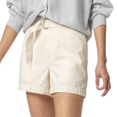 LILLA P BELTED CANVAS SHORT IN ECRU