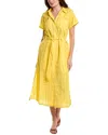 Lilla P Tami Textured Woven Maxi Dress In Saffron In Yellow