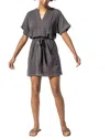 Lilla P Belted Split Neck Dress