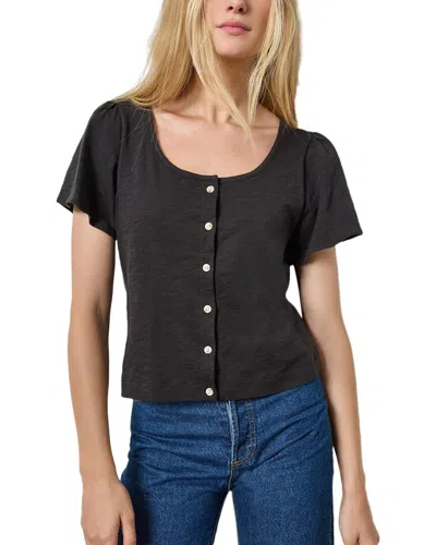 LILLA P LILLA P BUTTON FRONT FLUTTER SLEEVE SHIRT