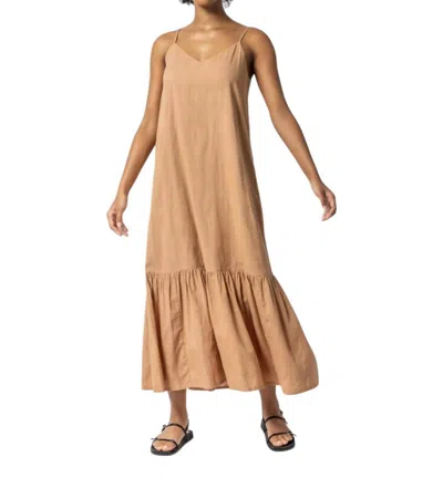 Lilla P Cami Maxi Dress In Beechwood In Brown