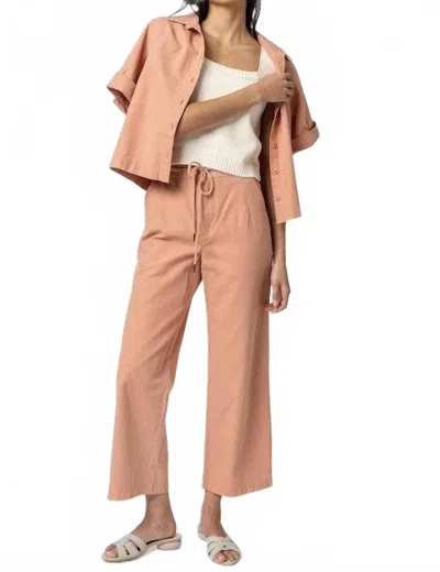 LILLA P CANVAS DRAWSTRING PANTS IN CANYON