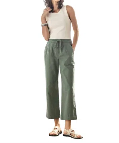 Lilla P Canvas Drawstring Pants In Seagrass In Green