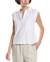 Lilla P Cap Sleeve Polo Shirt In White