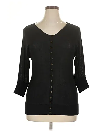 Pre-owned Lilla P Cardigan Sweater In Black