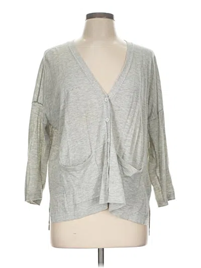 Pre-owned Lilla P Cardigan Sweater In Gray