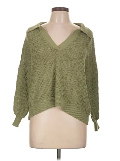Pre-owned Lilla P Cardigan Sweater In Green