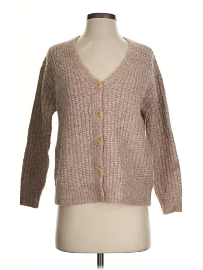 Pre-owned Lilla P Cardigan Sweater In Tan