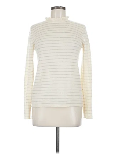 Pre-owned Lilla P Cashmere Pullover Sweater In White