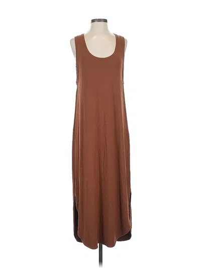 Pre-owned Lilla P Casual Dress In Brown