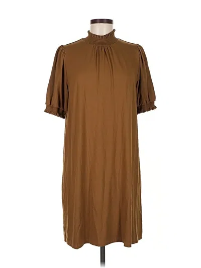 Pre-owned Lilla P Casual Dress In Brown