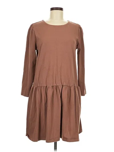 Pre-owned Lilla P Casual Dress In Brown