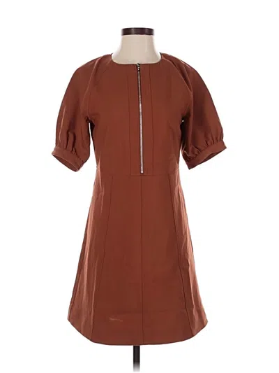 Pre-owned Lilla P Casual Dress In Brown