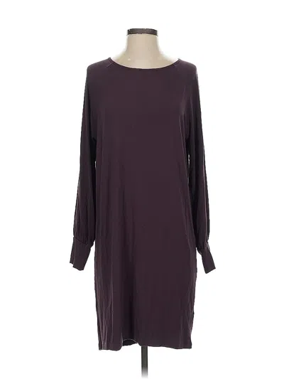 Pre-owned Lilla P Casual Dress In Burgundy