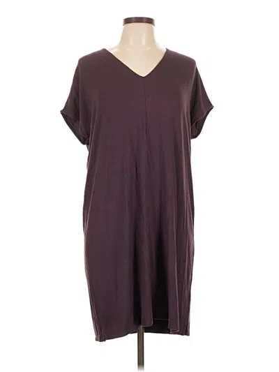 Pre-owned Lilla P Casual Dress In Burgundy