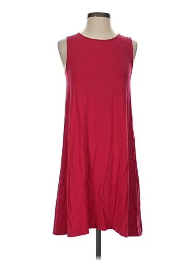 Pre-owned Lilla P Casual Dress In Burgundy