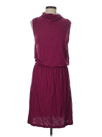 Pre-owned Lilla P Casual Dress In Burgundy