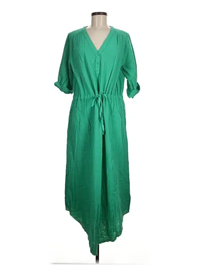Pre-owned Lilla P Casual Dress In Green