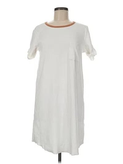 Pre-owned Lilla P Casual Dress In White