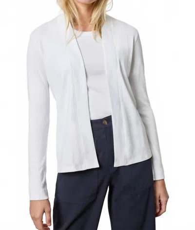 Lilla P Classic 1x1 Cardigan - Plus In White