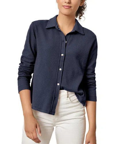 Lilla P Collared Button-down Shirt In Blue