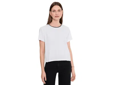 Lilla P Contrast Roll Relaxed Crew In White