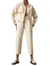 Lilla P Contrast Trim Jacket In Alabaster In White