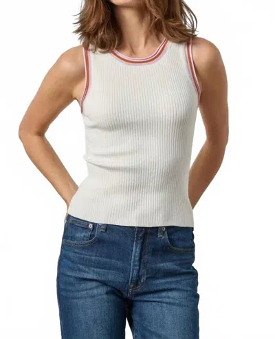 Lilla P Contrast Trim Tank In White