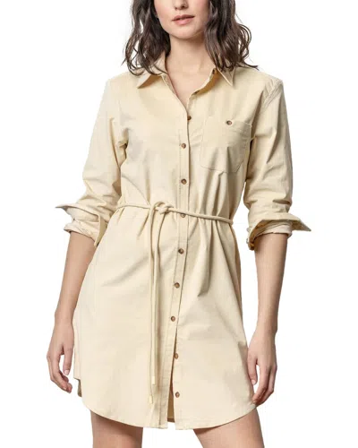 Lilla P Corduroy Shirtdress In White
