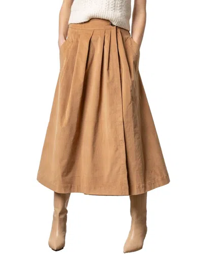 Lilla P Corduroy Wrap Skirt In Acorn In Brown