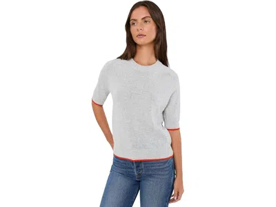 Lilla P Crew Neck Saddle Sleeve Sweater Women's Clothing Heather Grey: Lg In Gray